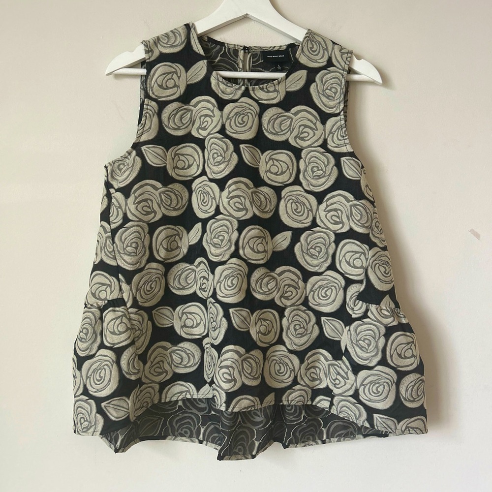 Who What Wear | Top Blouse Rosebud Brocade